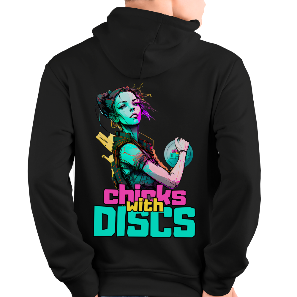 Chicks with Discs Zipped Hoodie Jacket UNISEX