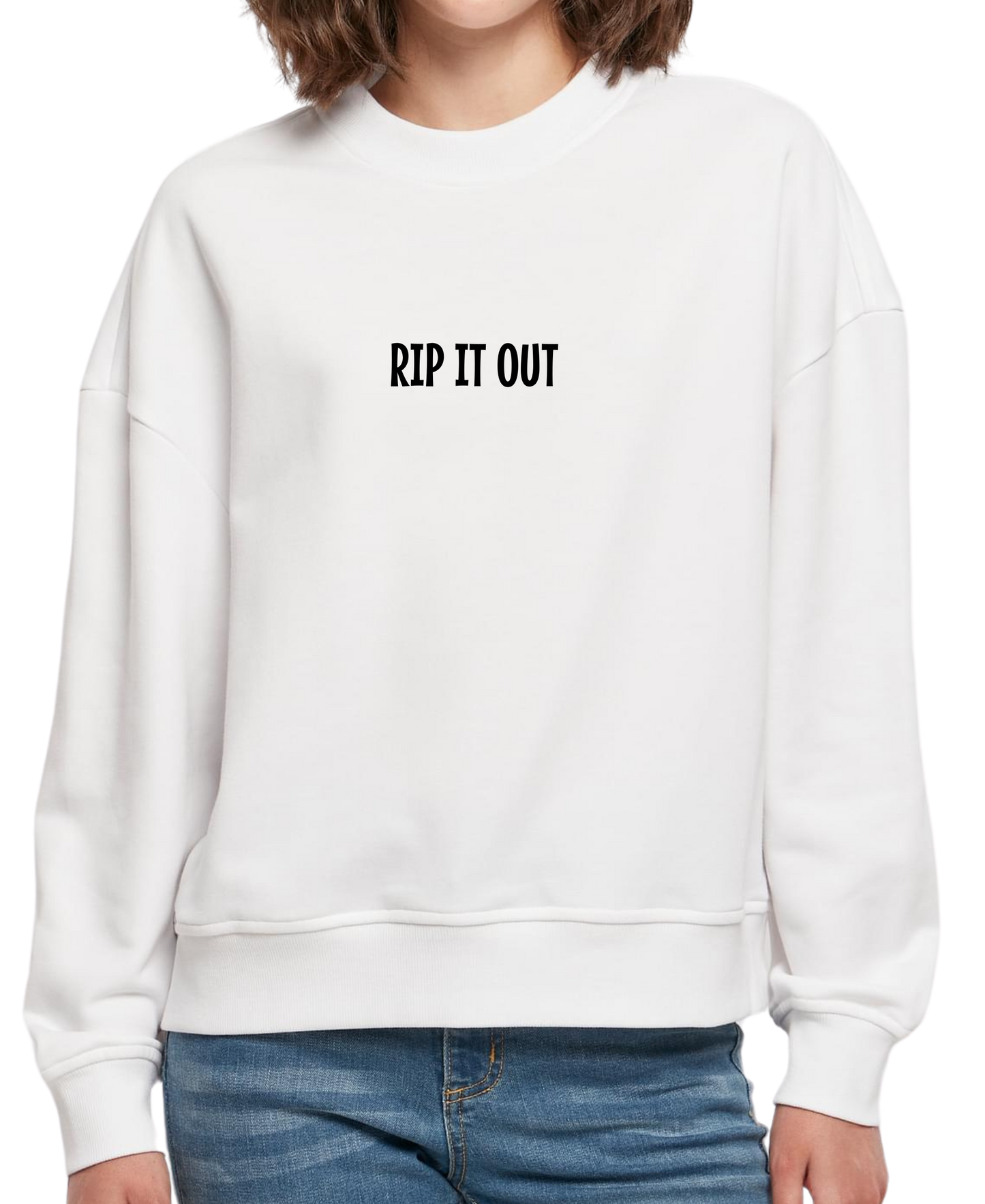 RIP IT OUT - Ladies Cropped Sweatshirt