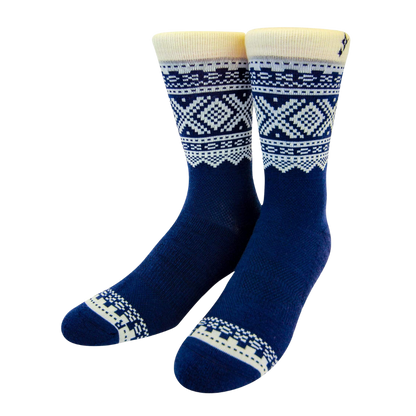 Marius Navy 75 Merino Wool Crew Socks