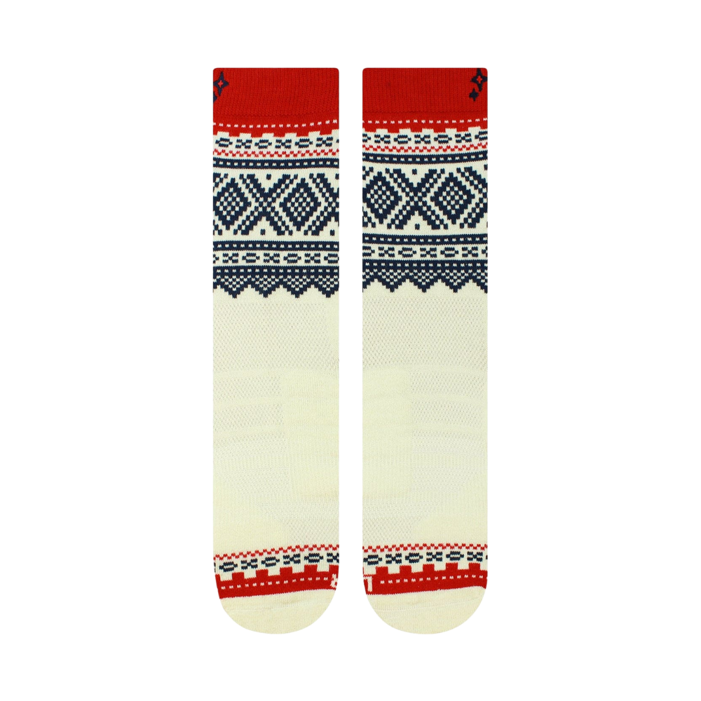 Marius White 75 Merino Wool Crew Socks