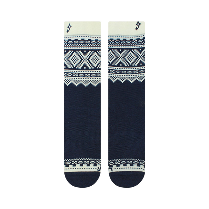 Marius Navy 75 Merino Wool Crew Socks
