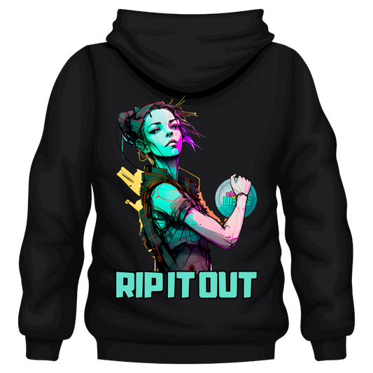 Chicks with Discs RIP IT OUT Hoodie UNISEX